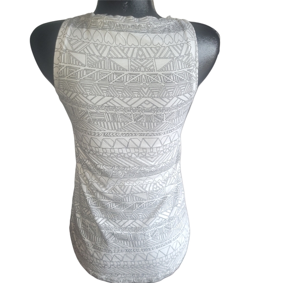 Desigual Abstract Print Tank Top With Heart Pattern XS - Picture 5 of 6